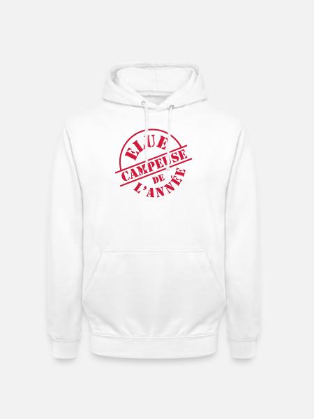 Elue Campeuse de l'année - Sweat-shirt à capuche unisexe - blanc