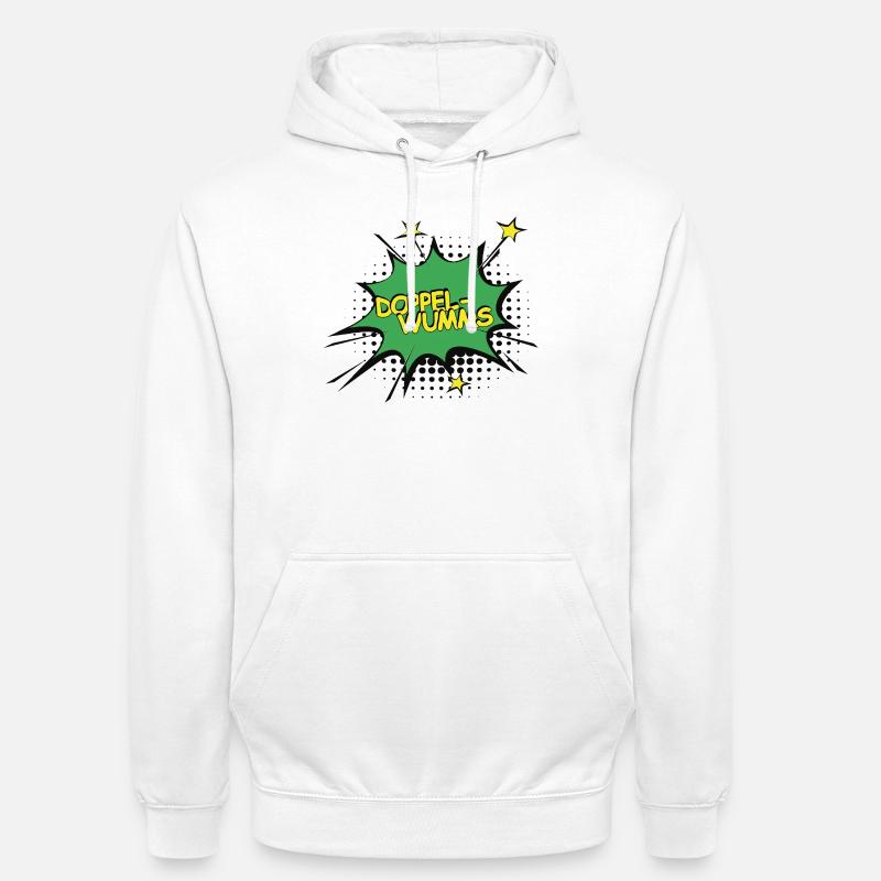 Doppelwumms Comic Style - Unisex Hoodie - Weiß