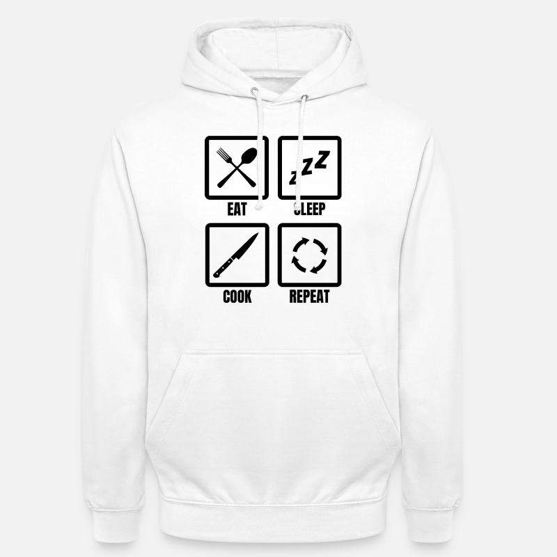 Cuisiner la routine quotidienne - Sweat-shirt à capuche unisexe - blanc