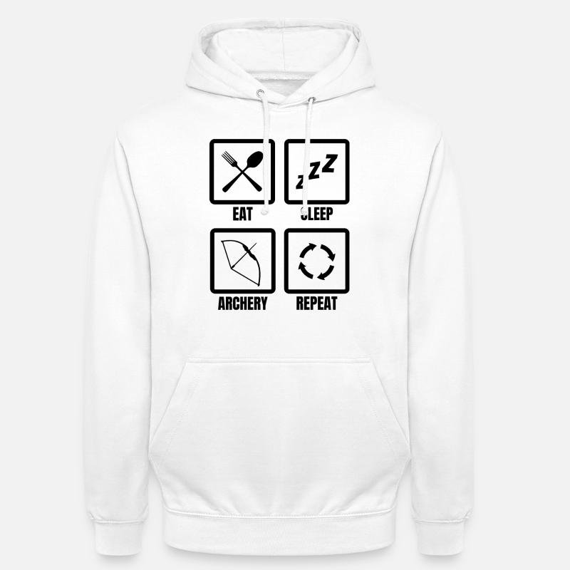 Routine de l’archer - Sweat-shirt à capuche unisexe - blanc