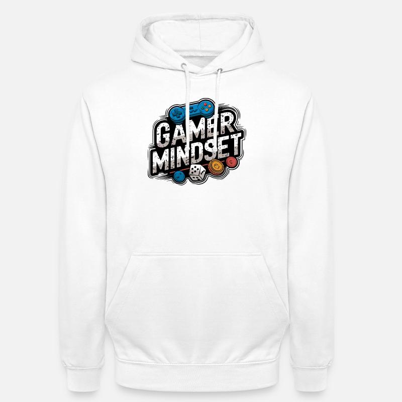 Gamer Mindset Design de jeu rétro - Sweat-shirt à capuche unisexe - blanc