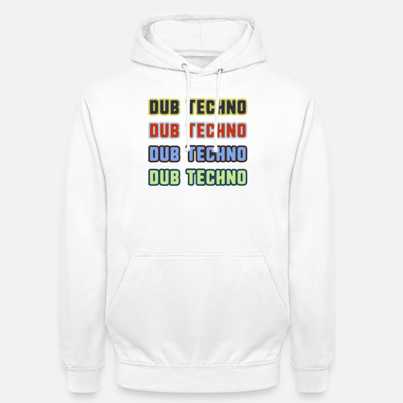 Dub Techno Kaléidoscope - Sweat-shirt à capuche unisexe - blanc