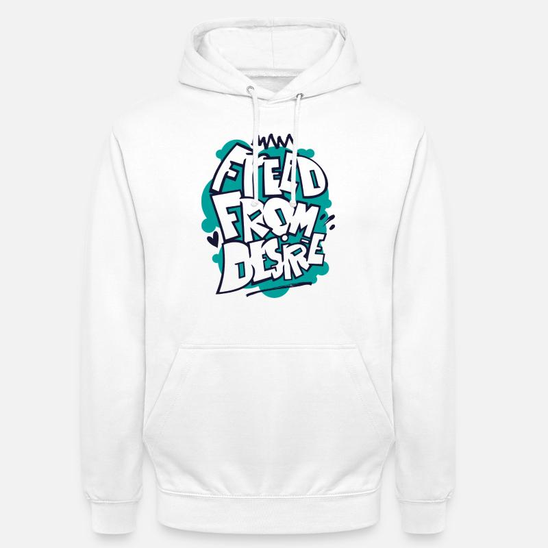 Feed From Desire Graffiti Tee - Sweat-shirt à capuche unisexe - blanc
