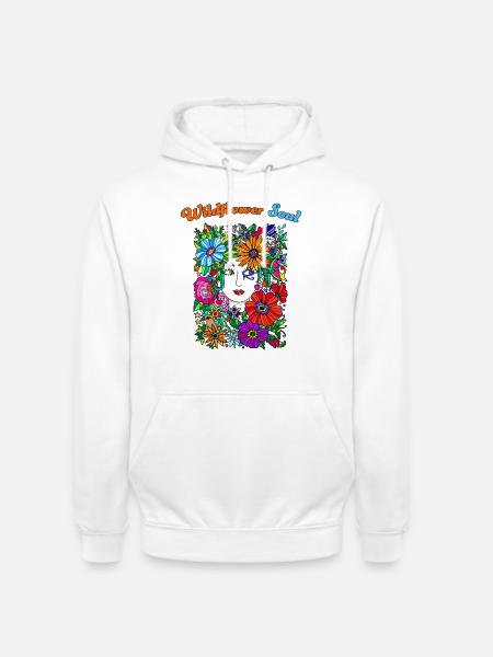 Wildflower Soul Groovy 70s Hippie - Unisex Hoodie - Weiß