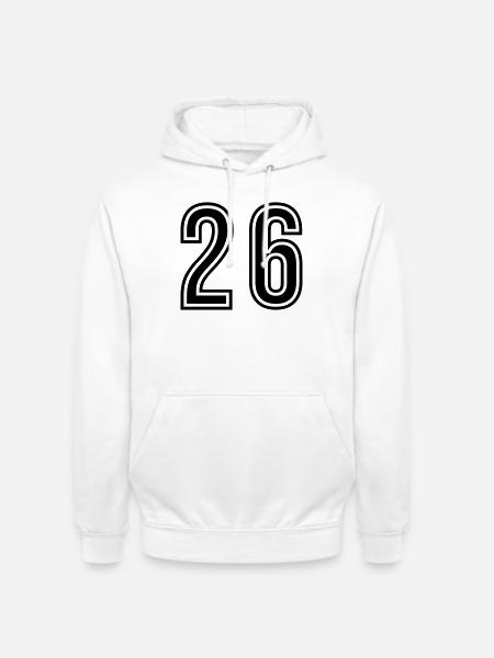 26 Number symbol - Unisex Hoodie - white