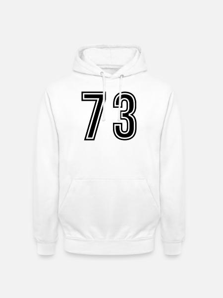 73 Zahl symbol - Unisex Hoodie - Weiß