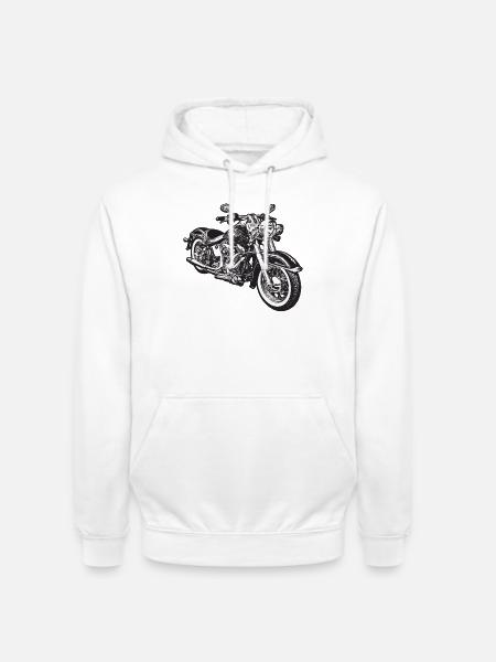 chopper hog bike motorrad - Unisex Hoodie - white