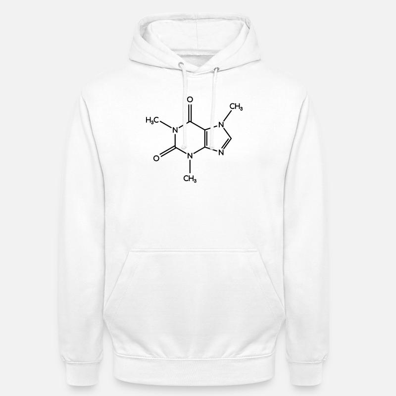 Caffeine Molecule - Structural Formula - Unisex Hoodie - white