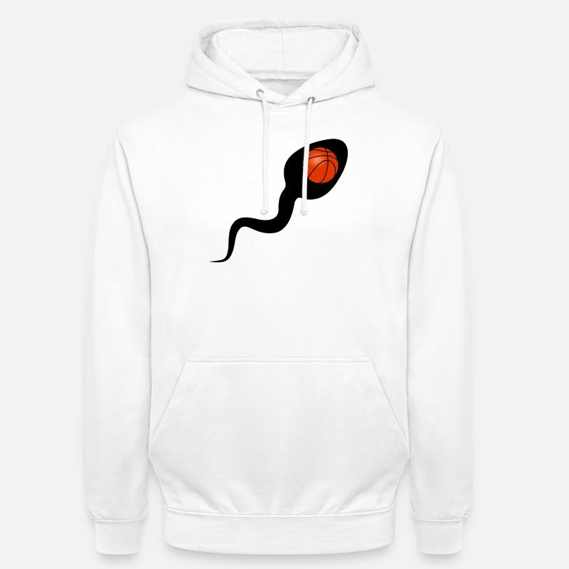 Sperma Basketball oder Basketball Sperma - Unisex Hoodie - Weiß