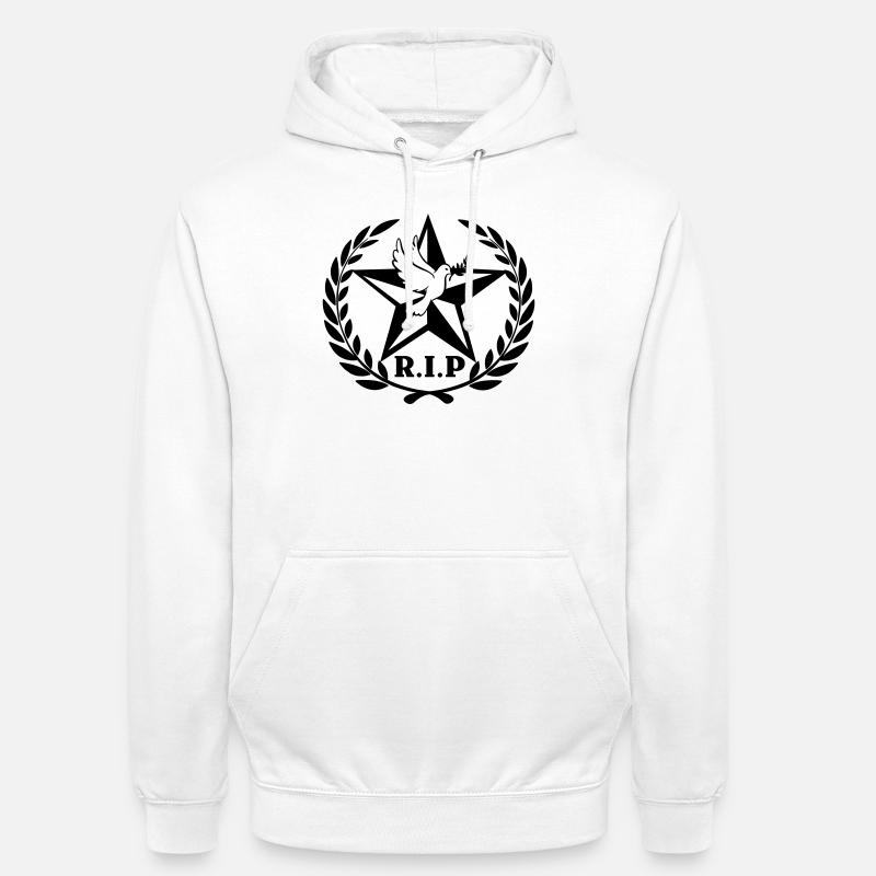R.I.P Sterntaube Lorbeerkranz - Unisex Hoodie - Weiß
