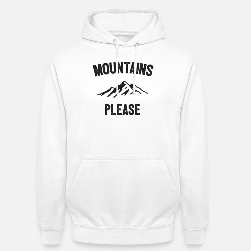 Berge bitte - Unisex Hoodie - Weiß
