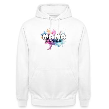 Beste Mama, Muttertag, Mutter, Mami, Supermama - Unisex Hoodie - Weiß - Vorne - AI Model Male 185 dark (185cm) & AI Model Female 172 dark (172cm)