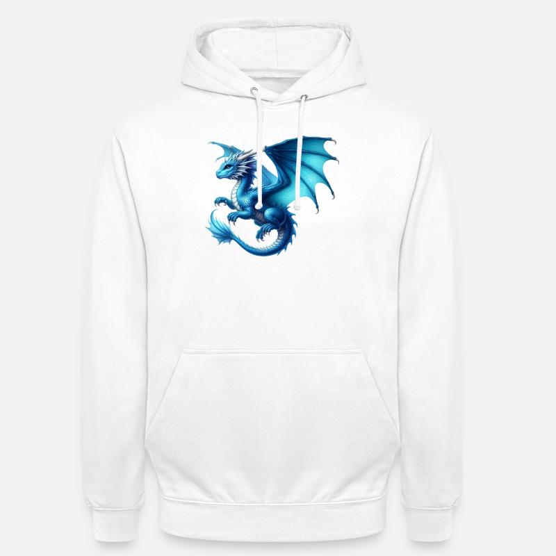 Dragon - Sweat-shirt à capuche unisexe - blanc