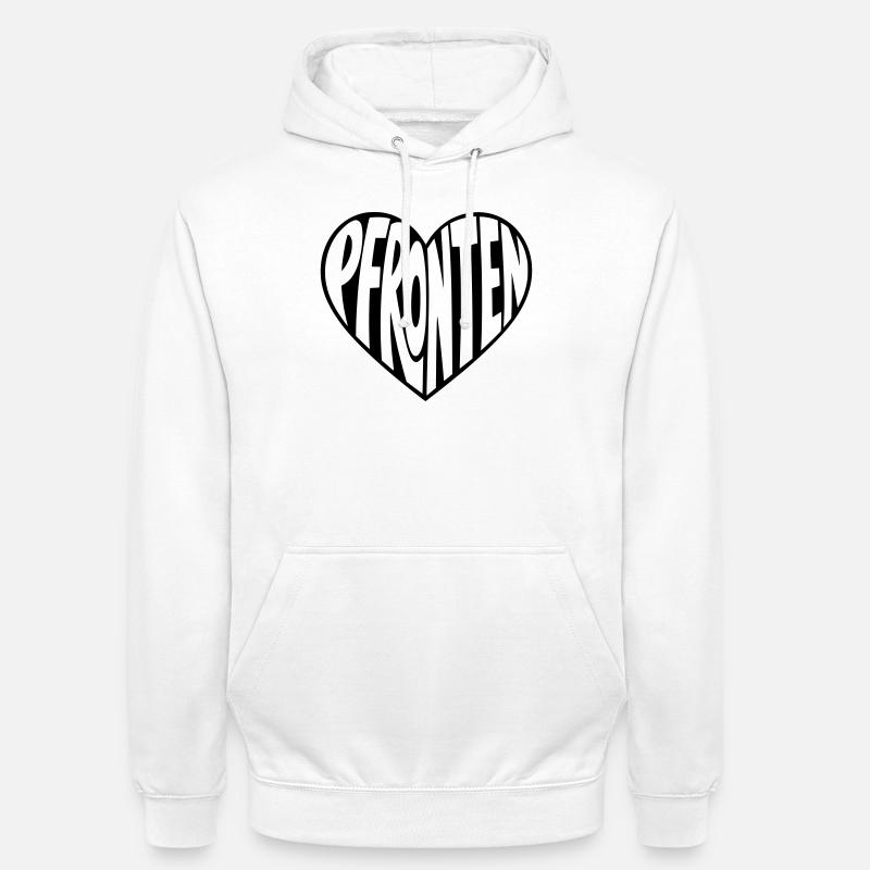 Pfronten Allgäu au cœur - Sweat-shirt à capuche unisexe - blanc