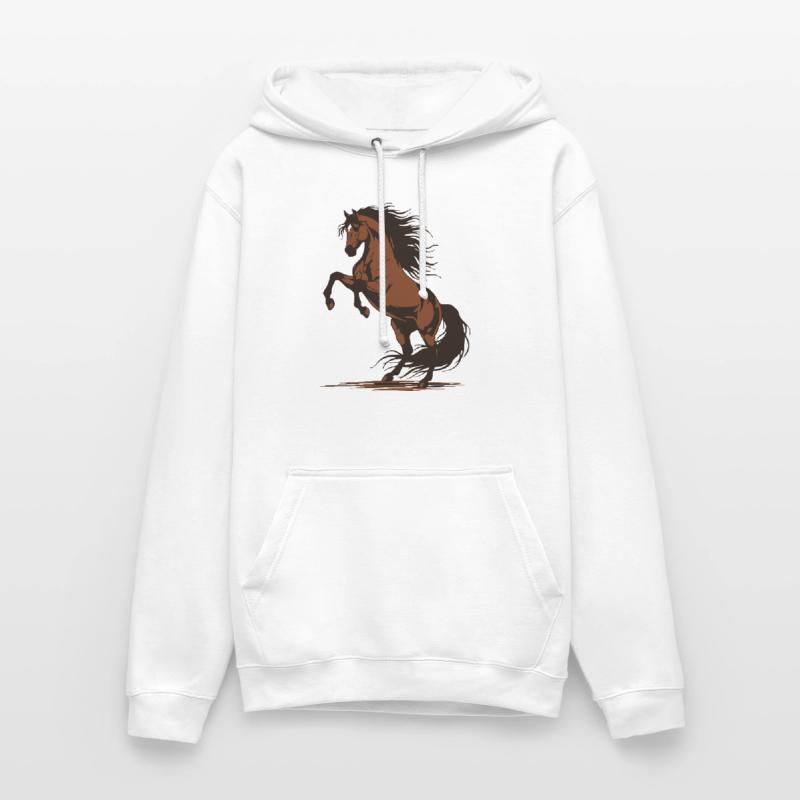 Demonstration eines wilden Reithengstes mit springendem Pferd Unisex Hoodie