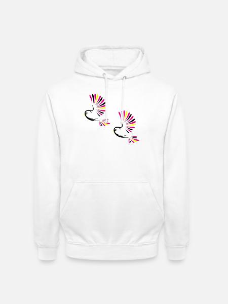 Vogel Bird - Sweat-shirt à capuche unisexe - blanc