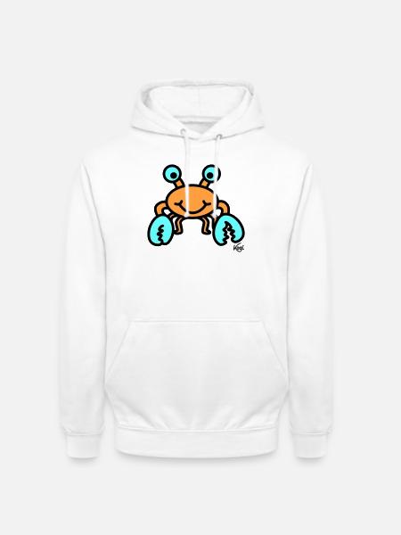 Krebs groß - Unisex Hoodie - Weiß