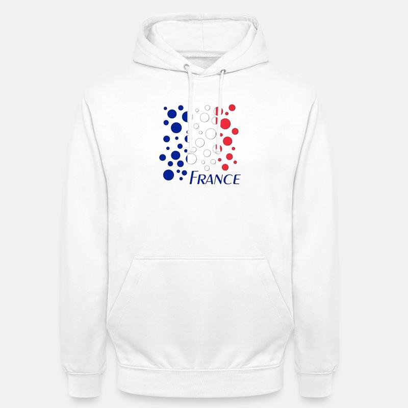 French Circle Dots Pattern - Unisex Hoodie - white