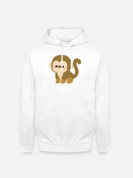 Eichhörnchenaffe - Unisex Hoodie - Weiß