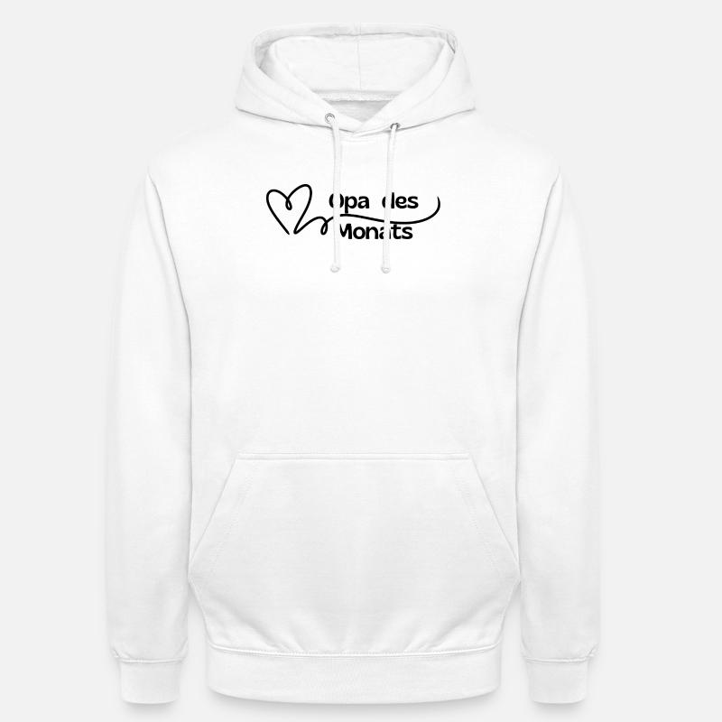 Papi du mois Coeur - Sweat-shirt à capuche unisexe - blanc
