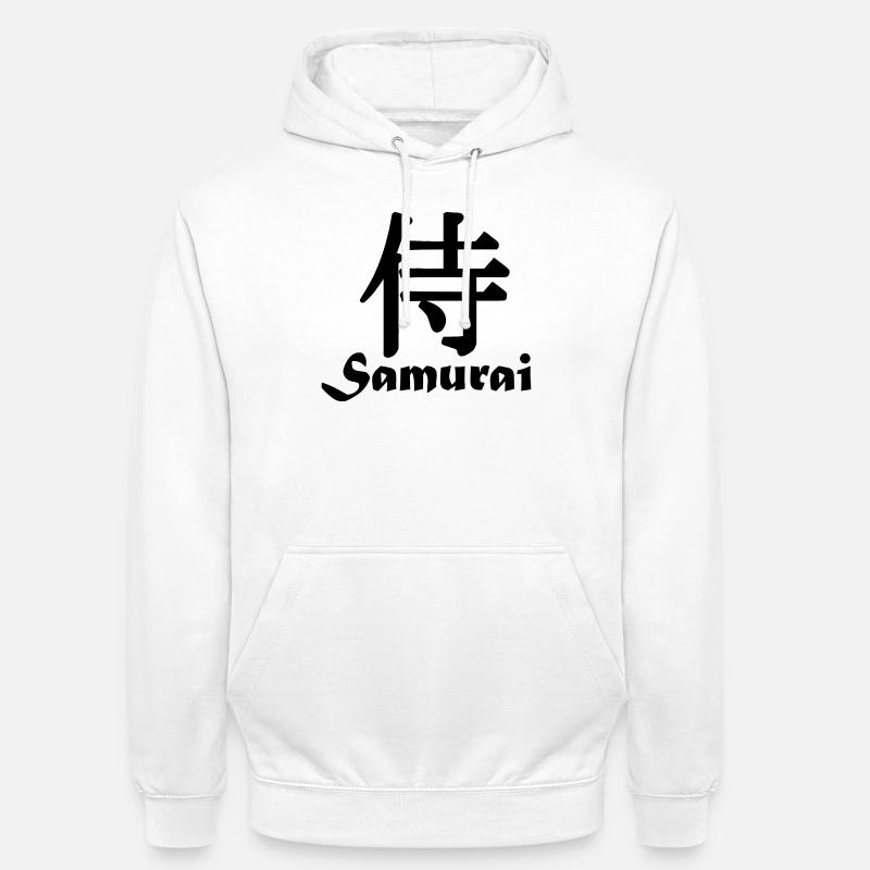 Samurai mit Text - Unisex Hoodie - Weiß