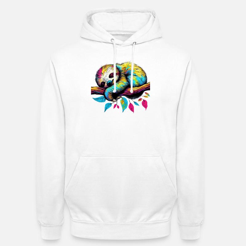 Faultier - Unisex Hoodie - Weiß