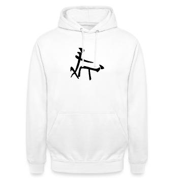 Chinese sign sex doggystyle Black - Unisex Hoodie - white - Front - AI Model Male 185 dark (185cm) & AI Model Female 172 dark (172cm)