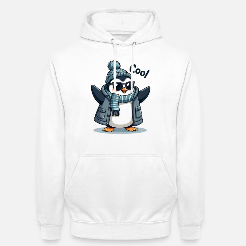 Coolguin - der coole Penguin - Unisex Hoodie - Weiß