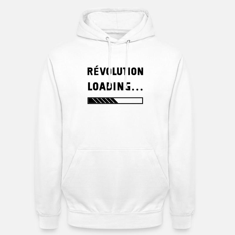 revolution loading - Sweat-shirt à capuche unisexe - blanc