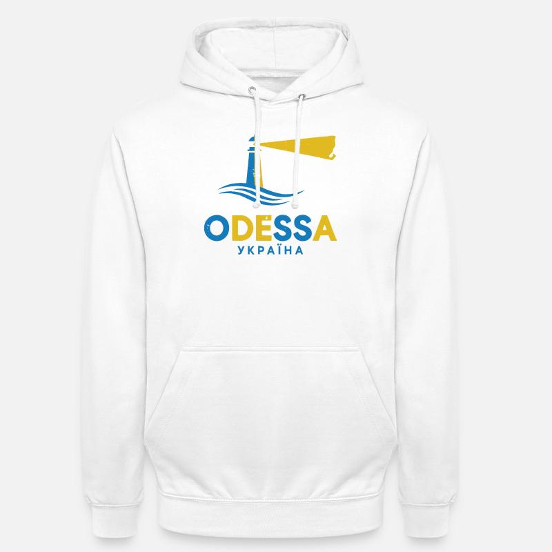 Phare d’Odessa Scène de Nuit Tee - Sweat-shirt à capuche unisexe - blanc