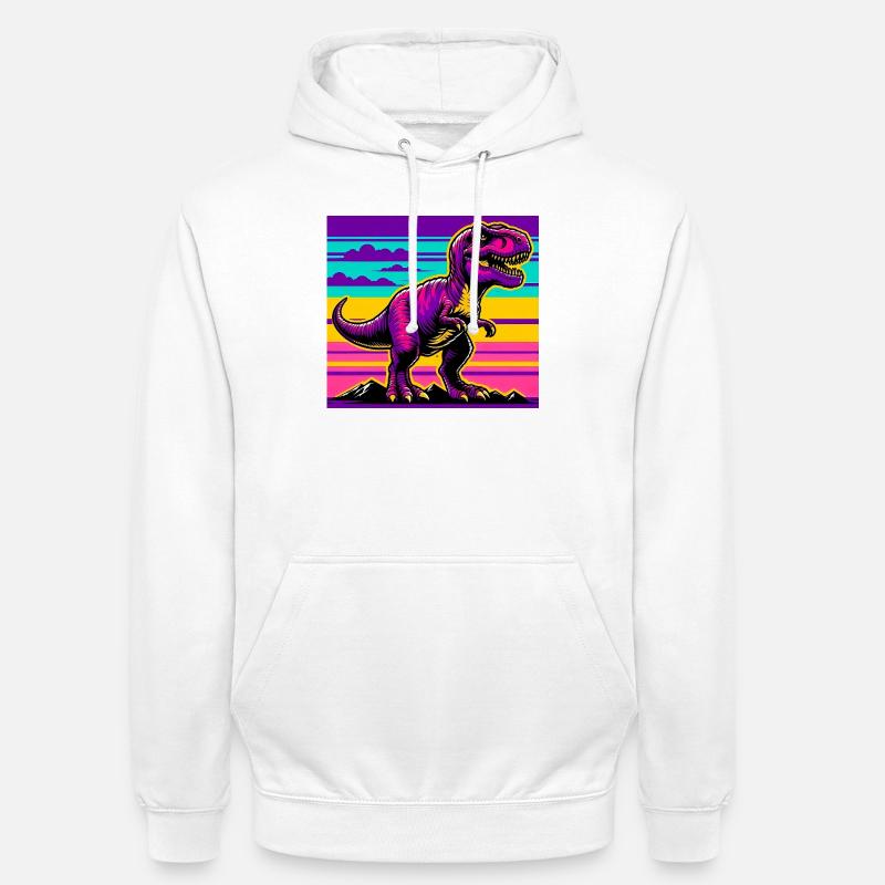 dinosaure - Sweat-shirt à capuche unisexe - blanc