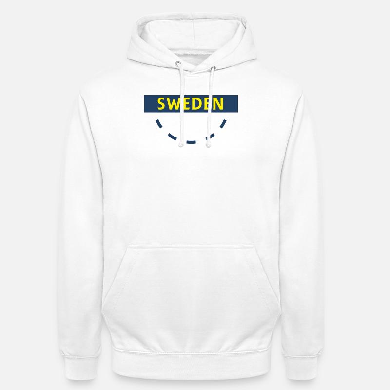Emblème du cercle de la Suède - Sweat-shirt à capuche unisexe - blanc