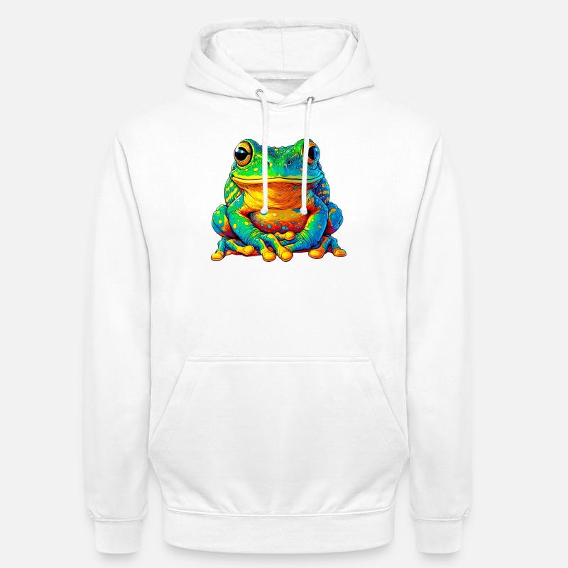 Grenouille - Sweat-shirt à capuche unisexe - blanc