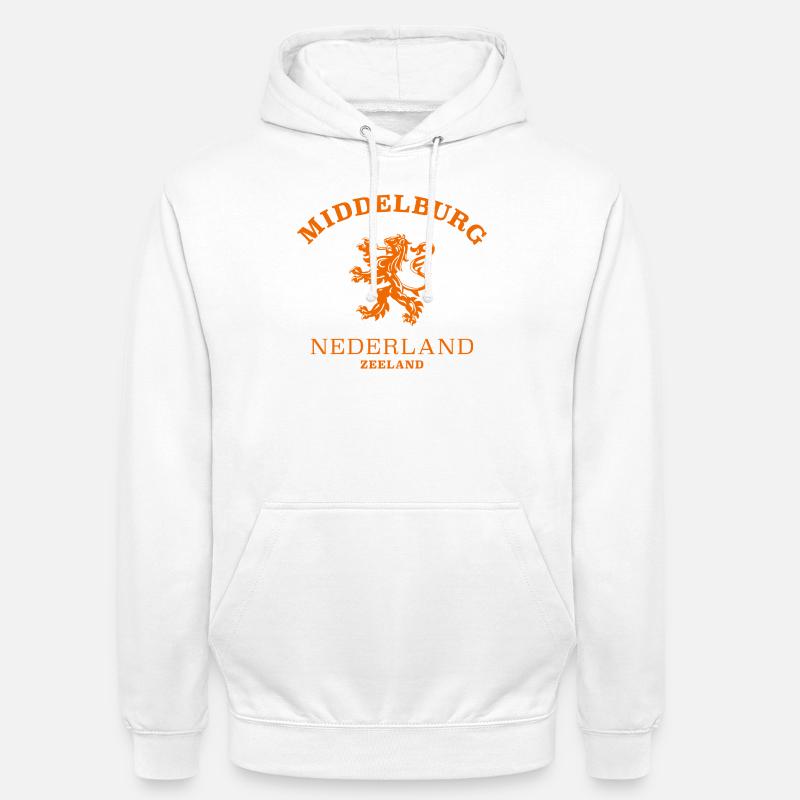 Middelburg, Pays-Bas, Pays-Bas - Sweat-shirt à capuche unisexe - blanc