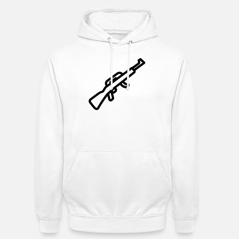 mitraillette  - Sweat-shirt à capuche unisexe - blanc