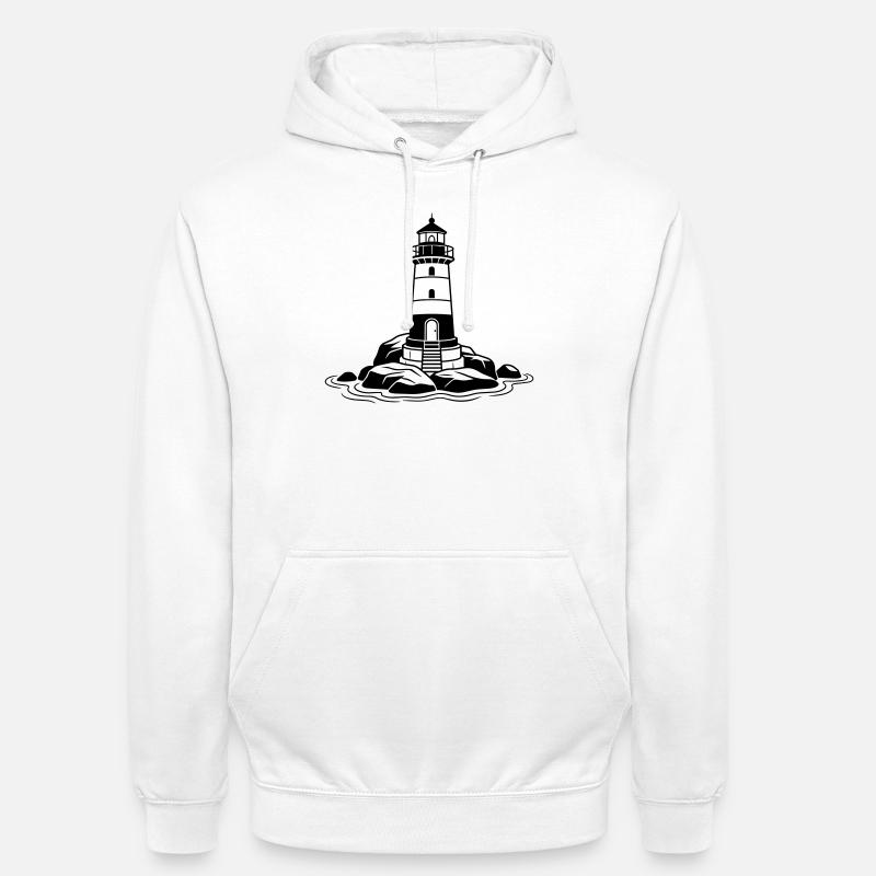 phare - Sweat-shirt à capuche unisexe - blanc