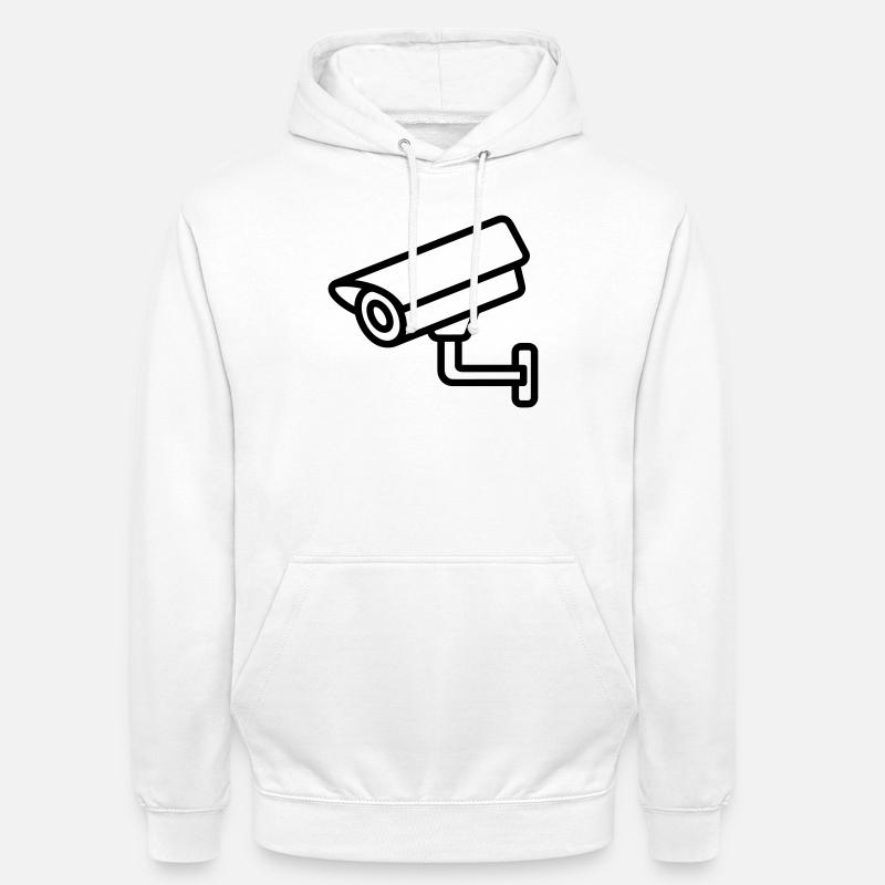 caméra de surveillance - Sweat-shirt à capuche unisexe - blanc