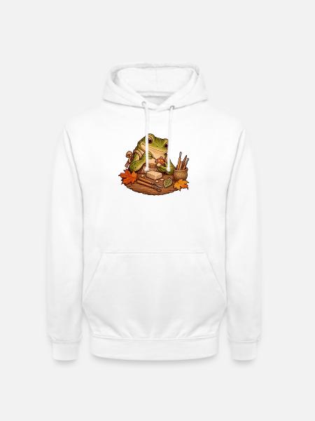 Frosch formt kleine Tonanhänger - Unisex Hoodie - Weiß