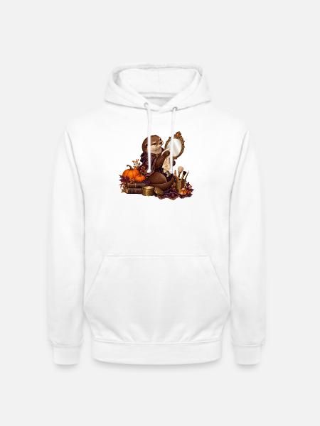 Otter restauriert einen antiken Handspiegel - Unisex Hoodie - Weiß
