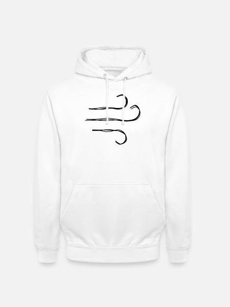 Wind handgezeichnet - Unisex Hoodie - Weiß