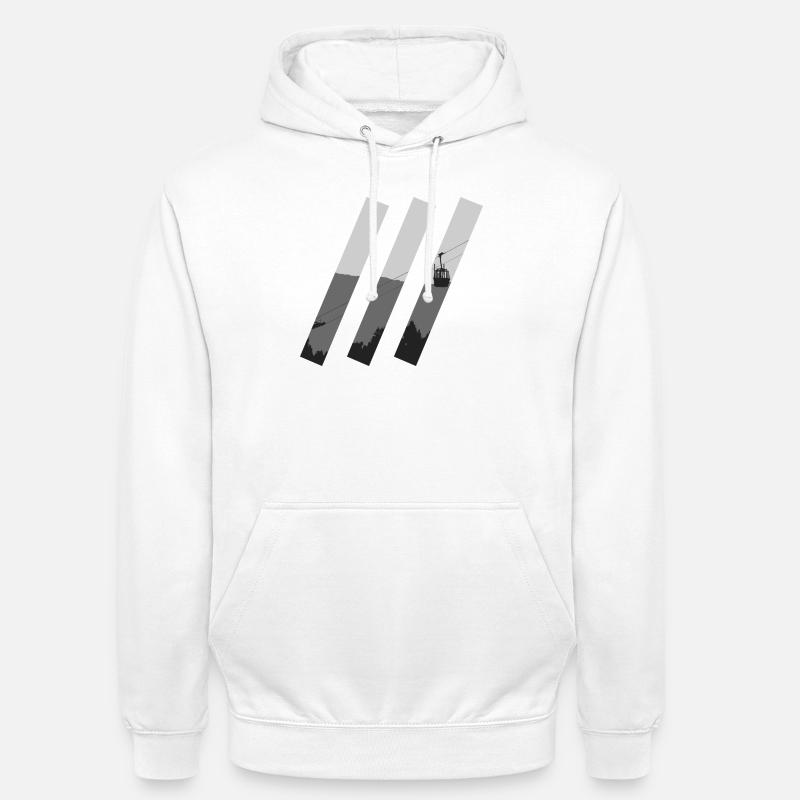 Entailles de gondole - Sweat-shirt à capuche unisexe - blanc