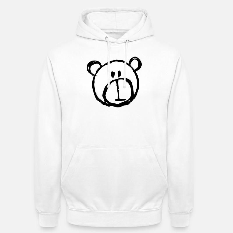 Simple Teddy Bear Dessin Team Teddi - Sweat-shirt à capuche unisexe - blanc
