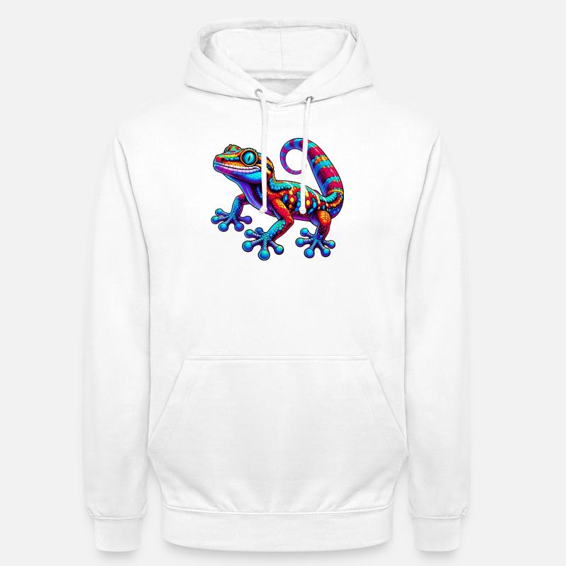 Gecko - Sweat-shirt à capuche unisexe - blanc