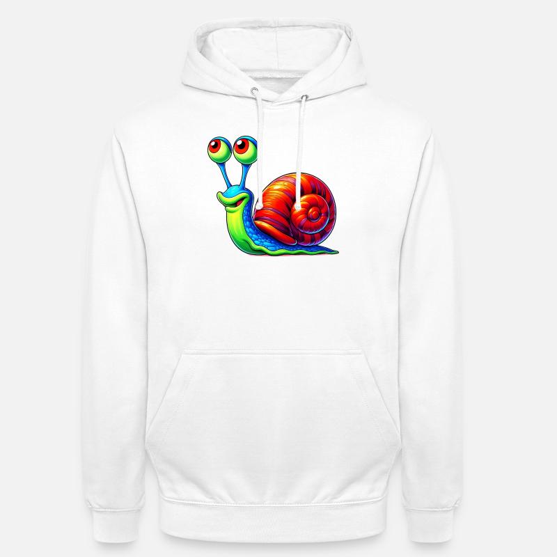 Escargot - Sweat-shirt à capuche unisexe - blanc