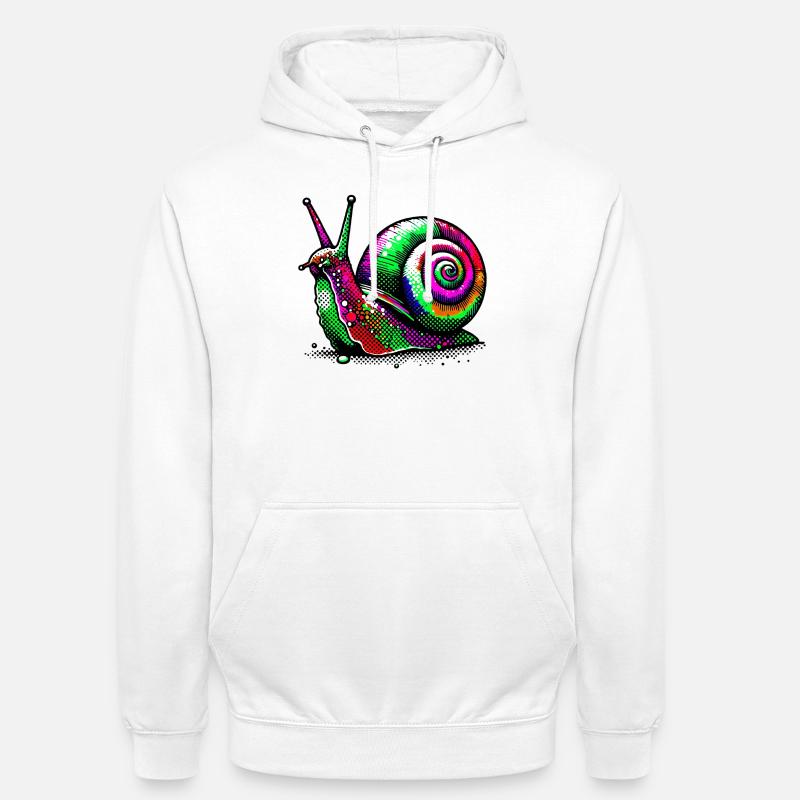 Escargot - Sweat-shirt à capuche unisexe - blanc