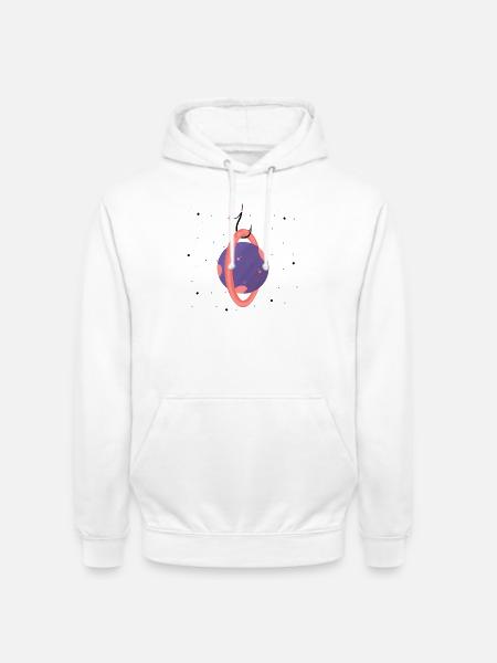 Planet on the hook (1/3) - Unisex Hoodie - white
