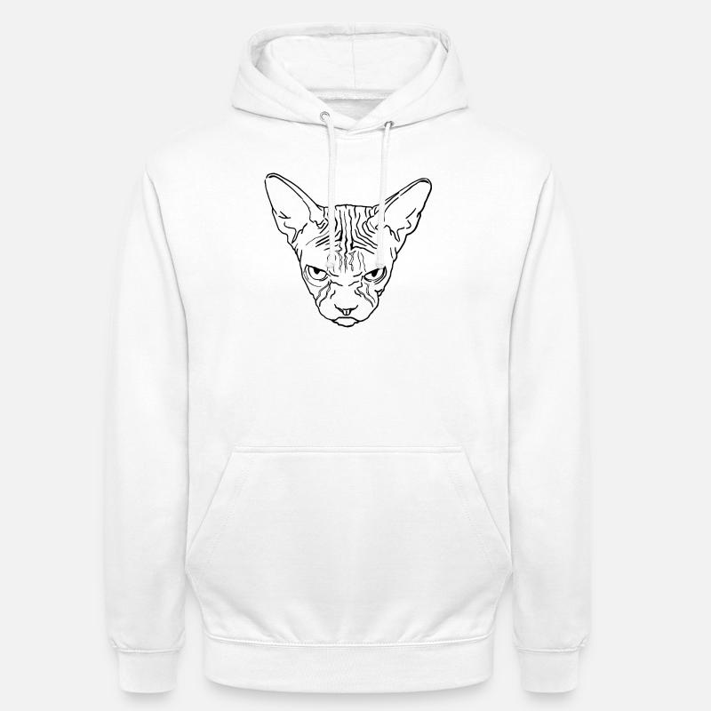Tête de sphinx - Sweat-shirt à capuche unisexe - blanc