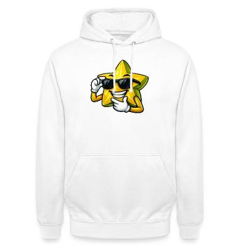 Dessin animé Beauté des Fruits de l’Étoile Stylé Comic d’été - Sweat-shirt à capuche unisexe - blanc - Devant - AI Model Male 185 dark (185cm) & AI Model Female 172 dark (172cm)