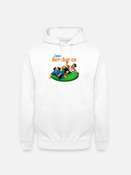 Lawn Acrobats Fußballakrobaten (Blutgrätsche) - Unisex Hoodie - Weiß