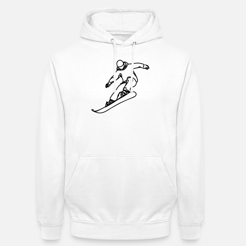 Snowboarders - Sweat-shirt à capuche unisexe - blanc